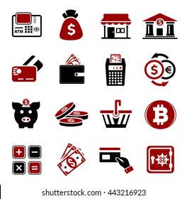 banking icons set