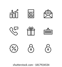 Banking Icons set. Shopping and e-commerce icon set