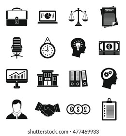 Banking icons set in simple style. Money, finance elements set collection vector illustration