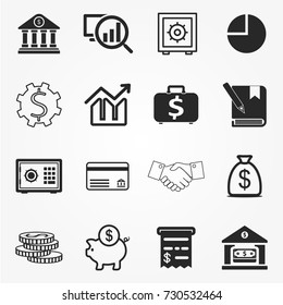 Banking icons vector