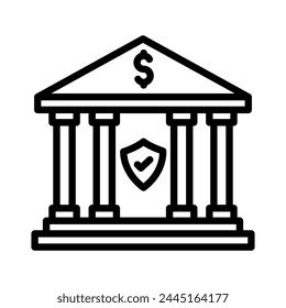 Banking Insurance icon in vector. Logotype
