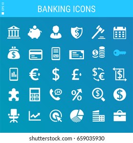 Banking and Investment icons collection