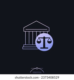banking law and legislation icon with gradient