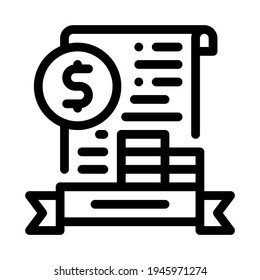 Banking-Lizenz-Linie Symbol Vektor. Banking-Lizenzzeichen. isoliertes Kontursymbol