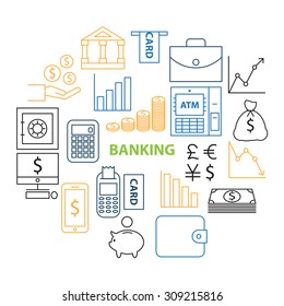 banking line icon