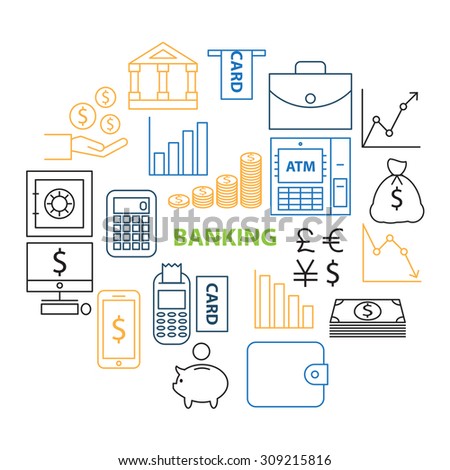 banking line icon