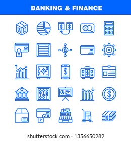 Banking Line Icon Pack For Designers And Developers. Icons Of Analysis, Financial, Graph, Report, Down, Hierarchy, Management, Organization, Vector