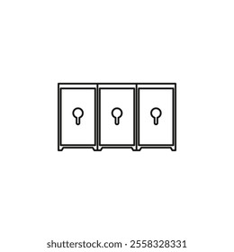 Banking locker icon Symbol mark in Outline style