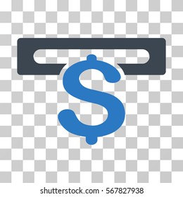 Banking Machine icon. Vector illustration style is flat iconic bicolor symbol, smooth blue colors, transparent background. Designed for web and software interfaces.