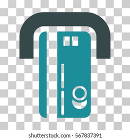 Banking Machine icon. Vector illustration style is flat iconic bicolor symbol, soft blue colors, transparent background. Designed for web and software interfaces.