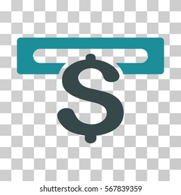Banking Machine icon. Vector illustration style is flat iconic bicolor symbol, soft blue colors, transparent background. Designed for web and software interfaces.