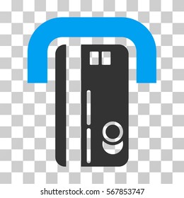 Banking Machine icon. Vector illustration style is flat iconic bicolor symbol, blue and gray colors, transparent background. Designed for web and software interfaces.