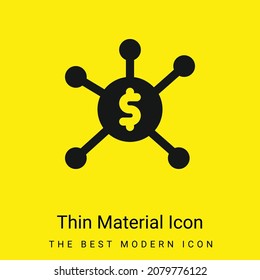 Icono de material amarillo brillante mínimo en la banca