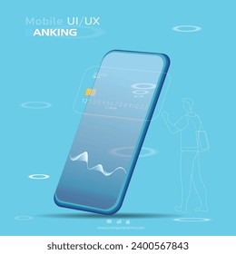 Banking, Mobile wallet app with e-payment credit or debit card, documentation, and receipts on smartphone App. Manage, the storage of money on your Internet wallet, Internet banking. NFC, e-payment.