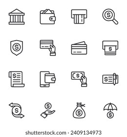 
Juego de iconos Banca y Dinero