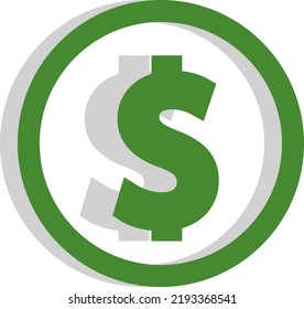 Banking money, illustration, vector on a white background.