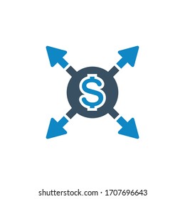 Banking, network icon (vector illustration)