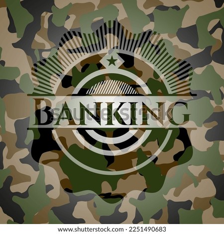 Banking on camouflaged texture. Vector Illustration. Detailed. 