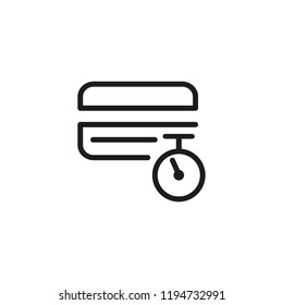 Banking operation speed line icon. Loading online service, expired credit card, time is money. Credit card concept. Vector illustration can be used for topics like banking, finance, business