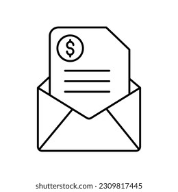 Banking paper  Outline Vector Icon that can easily edit or modify

