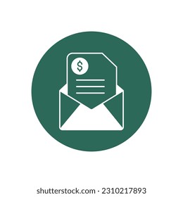 Icono de vectores de papel bancario con colores de fondo de moda que pueden editar o modificar fácilmente


