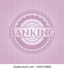 Banking pink emblem