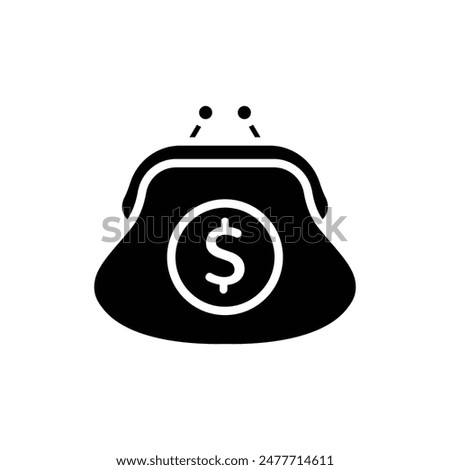 Banking Purse Filled Icon Vector Illustration