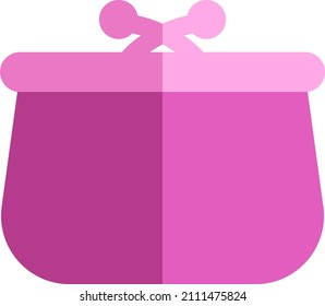 Bolsa bancaria, ilustración, vector sobre fondo blanco.