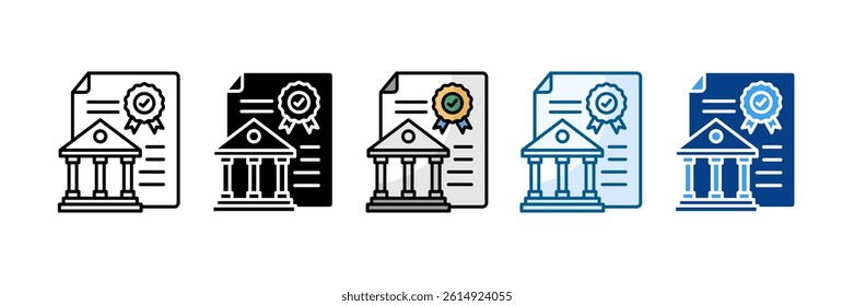 Banking Regulations Icon Set Multiple Style Collection