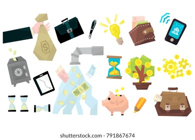Banking Related Icons Set