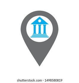 Banking related on background for graphic and web design. Simple illustration. Internet concept symbol for website button or mobile app.