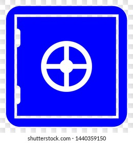 Banking safe EPS vector pictogram. Illustration contains flat banking safe iconic symbol on a chess transparent background.