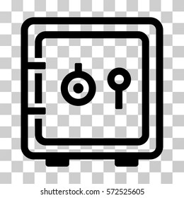 Banking Safe icon. Vector illustration style is flat iconic symbol, black color, transparent background. Designed for web and software interfaces.