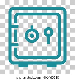 Banking Safe icon. Vector illustration style is flat iconic symbol, soft blue color, transparent background. Designed for web and software interfaces.