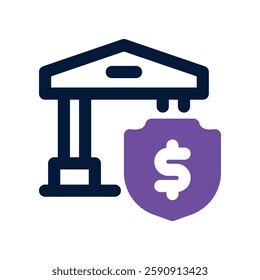 banking security dual tone icon. vector icon for your website, mobile, presentation, and logo design.
