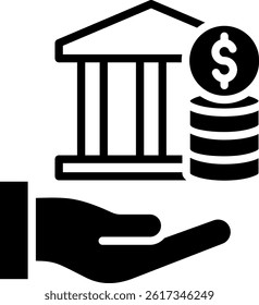 Banking Service Icon Mixed Vector Illustration