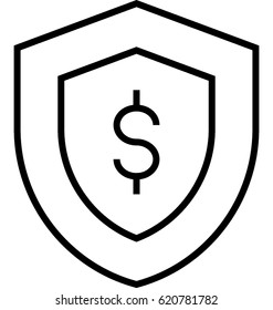 Banking Shield Vector Icon 