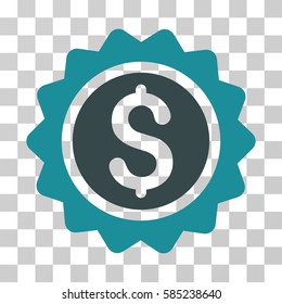 Banking Stamp icon. Vector illustration style is flat iconic bicolor symbol, soft blue colors, transparent background. Designed for web and software interfaces.