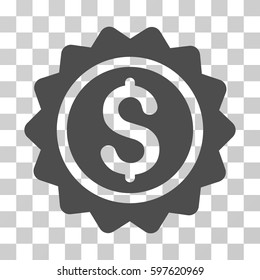 Banking Stamp icon. Vector illustration style is flat iconic symbol, gray color, transparent background. Designed for web and software interfaces.