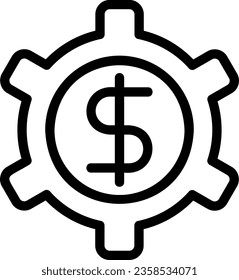 vector de icono de línea del sistema bancario