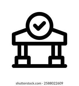 banking system line icon. vector icon for your website, mobile, presentation, and logo design.