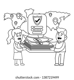 Banking teamwork financial planning black and white