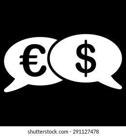 Banking Transactions icon from Commerce Set. Vector style: flat symbol, white color, rounded angles, black background.