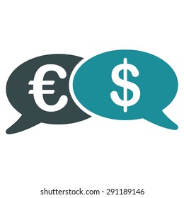 Banking Transactions icon from Commerce Set. Vector style: bicolor flat symbol, soft blue colors, rounded angles, white background.