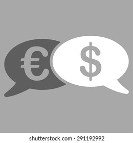 Banking Transactions icon from Commerce Set. Vector style: bicolor flat symbol, dark gray and white colors, rounded angles, silver background.