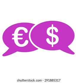 Banking Transactions icon from Commerce Set. Vector style: flat symbol, violet color, rounded angles, white background.