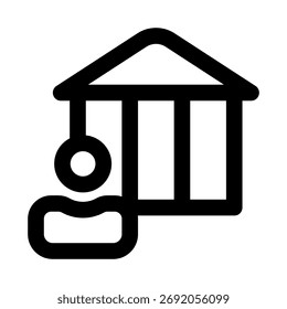 Banking User Icon, Creative Outline Design for Finance, Account, and Digital Transactions