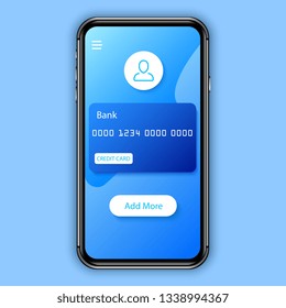 banking user interface mobile application. vector illustration