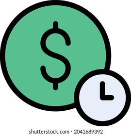 icono de línea de color de vector bancario