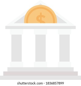 banking vector flat color icon